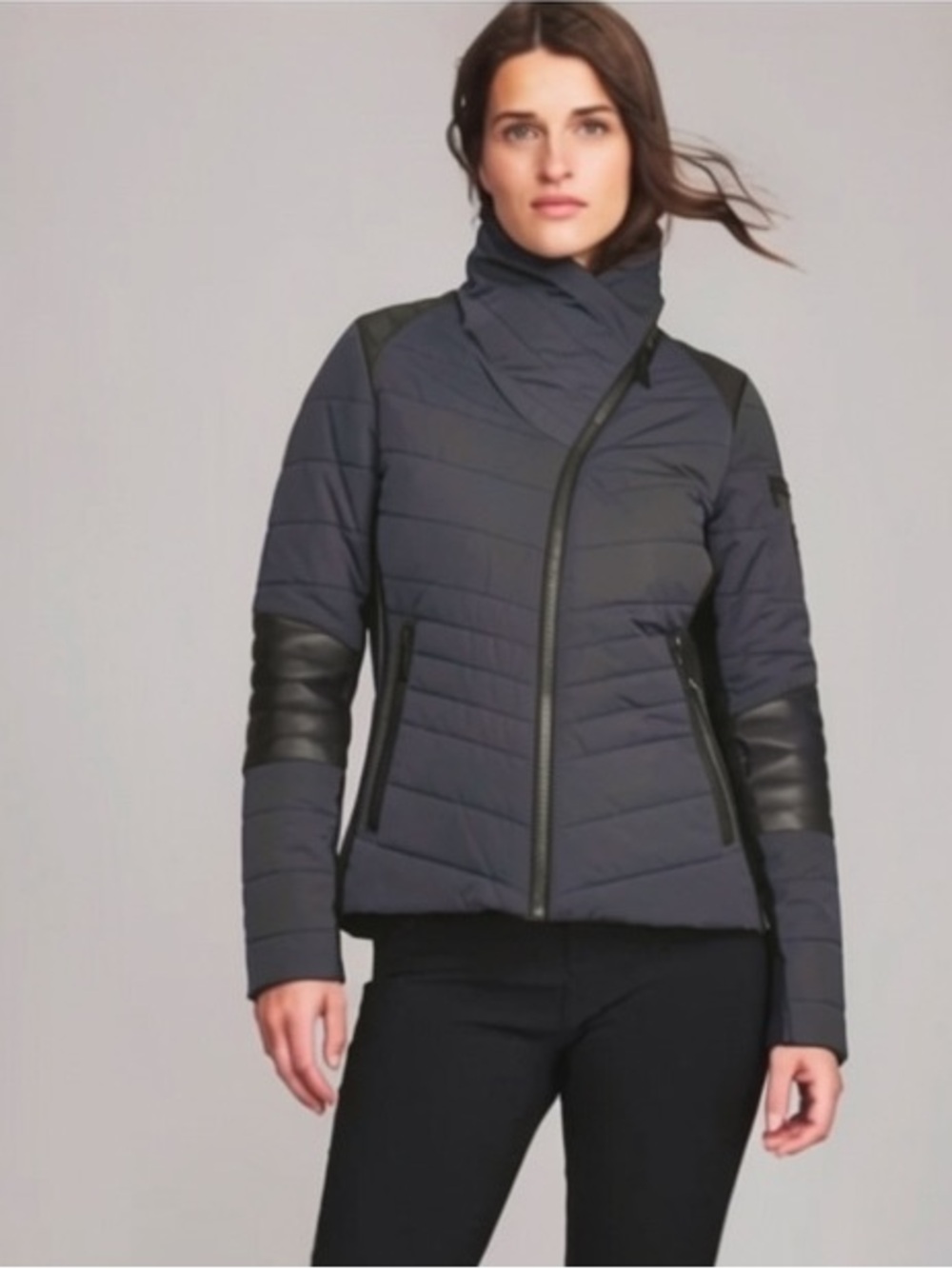 NWT Alp N Rock Machina Moto Jacket in Grey and Black Size Small